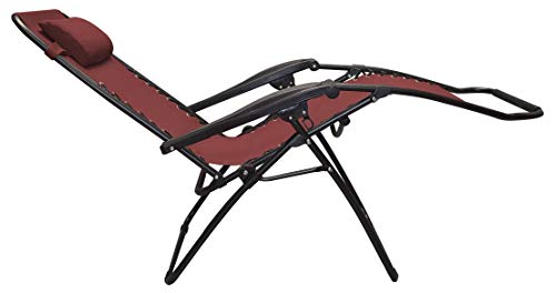 Caravan Sports Infinity Zero Gravity Chair, Burgundy (Certified Refurbished) - Thumbnail 4