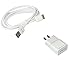 Samsung OEM 2.0A Travel Charger Adapter and 5-Feet Micro USB 3.0 Cable - Non-Retail Packaging - White