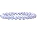 Natural AA Grade Blue Lace Agate Gemstone 8mm Ball Beads Stretch Bracelet 7 Inch