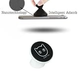 Alien Cat Non-magnetic Car Phone Mount Magic Car Mount Cell Phone Car Mount Cell Phone Holder (White)