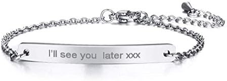 Personalized You are My Person Initial Bar Bracelet Gold Silver Rose Gold Plated Dainty Jewelry for Wife Mama