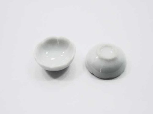 Dolls House Miniature Ceramic China Kitchen Dinner 20 White Bowl Set 6640