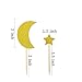 Handmade Moon and Star Cupcake Topper Twinkle Twinkle Little Star Baby Shower Theme Decoration Pack of 24