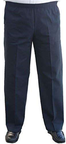The Senior Shop Men's Full Elastic Waist Twill Casual Pant XL/30 Navy