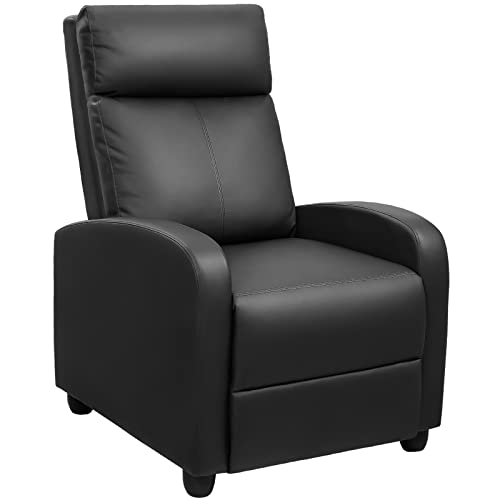 JUMMICO Recliner Chair Recliner Sofa Chair Padded Seat Pu Leather