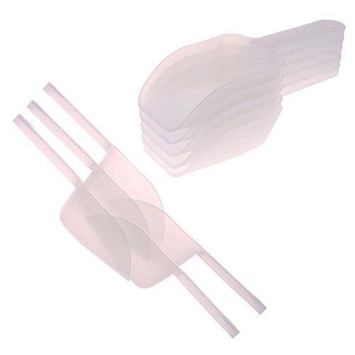 image for uhoMEy 5 pcs Mini Clear Plastic Ice Scoop Weddings Candy Dessert Buffe