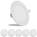 LeisureLED 5 Pack RV Boat Recessed Ceiling Light 720 Lumen Super Slim LED Panel Light DC 12V 5.75