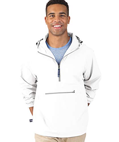 Charles River Apparel Unisex Pack-n-go Wind & Water-resistant Pullover (Reg/Ext Sizes) Regenjacke, Weiß, 3XL EU