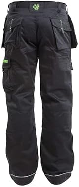 Apache Workwear Men's Polycotton Holster Trousers Black 30W 29L Cordura Pockets view 4