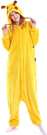 YACHUN Uinisex Adult Pajamas Onesie Kigurumi Cosplay Costumes Animal Jumpsuit Yellow Fairy-L
