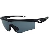 JEFF Condor Tactical Sunglasses with Smoke Grey Lens, Clear Extra Lens, Matte Black Frame and Anti-Scratch, Anti-Reflect Lenses, UV400 Protection, ANSI Z87.1 &amp; MIL-PRF-31013 Certified