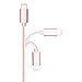 Lightning Cable, iPhone 6S Charger Rose Gold, 2 Pack 6.6 Feet F-color Long Braided Apple Certified Lightning to USB Cable for iPhone 6S 6 Plus 5 5S 5C SE 2016, iPad Air 3 Mini 4, iPad Pro Rose Pink 2M