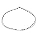Pearl Necklace,Haluoo Single Cultured Freshwater Pearl Choker Necklace for Women Minimalist Handmade Black Leather Rope Pearl Necklace for Girls Fashion Jewelry (Three Beads)thumb 2