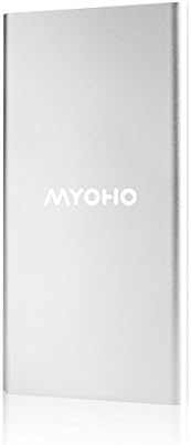 [Apple MFi Certified] MYOHO High-Capacity 6000mAh Portable Power Bank with attatched MFi Lightning Cable + 1 USB Port. Lightweight, Durable, Sleek. For Smartphones and Tablets. TWELVE MONTH warranty!