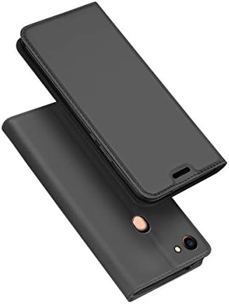 NCTECHINC Oppo F5 Leather Wallet Case Cover Oppo F5 Flip Cover, Cover, Protector Case (Grey)