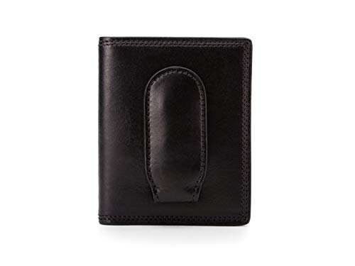 Bosca Dolce Old Leather Front Pocket Wallet with Magnet Close (Black)