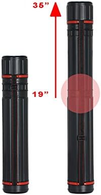 Acurit Telescoping Shipping-Mailing-Storage Tubes 19"-35" / 3.9" Diameter - Black