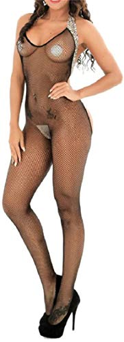 Voqeen-Lingerie-Donna-Sexy-Pizzo-Babydoll-Camicia-da-Notte-Biancheria-da-Notte-Pigiama-Trasparente-Intima-da-Notte-Sleepwear-Erotico-Sleepwear-Bodysuits-Giarrettiere-Bodystockings