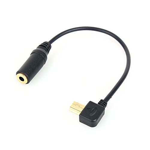 MASUNN Black Color Mini Usb To 3.5Mm Microphone Adapter Transfer Cable Wire For Gopro Hero 3 3 Plus 4 -Adapter Wire