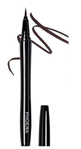 AQUAPURITY PHOERA® WATERPROOF LIQUID EYELINER PEN BROWN BLACK AND 4 MORE COLOURS SMUDGE PROOF EYE LINER LONG LASTING MAKEUP COSMETICS UK (102 dark brown)