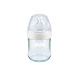 NUK Simply Nautral Glass Baby Bottle, Clear, 4oz 1pk