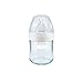 NUK Simply Nautral Glass Baby Bottle, Clear, 4oz 1pk primary