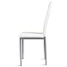COSTWAY PU Leather Dining Side Chairs Elegant Design Home Furniture, Set of 4 (White)