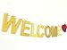 GZFY Welcome Home Banner Gold Glitter Banner for Home Decoration Family Party Welcome Home Decoration Welcome Home Sign