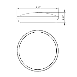 DYMOND LED Ceiling Light Flush Mount 10 Inches