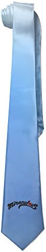 Ggift Miraculous Ladybug And Cat Noir Logo Men's Fashion Business Solid Necktie Tie