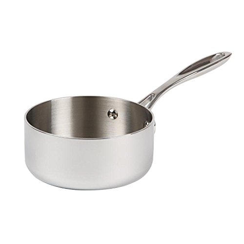 Vogue Tri Wall Saucepan 1.5 Litre, Size: 160(Dia) mm, Stainless Steel & Aluminium, Induction Hob, Gas