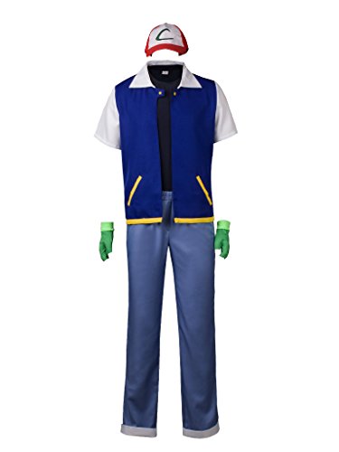 CosFantasy Ash Ketchum Cosplay Costume & Hat mp003358 (XL)