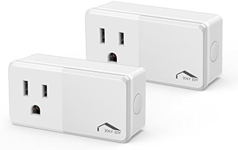 Smart Plug WiFi Outlet, Compatible With Alexa, Echo/Dot, Google Home/Mini and IFTTT, JolyJoy Smart Socket with Multiple Timer, Voice/App Remote Control, No Hub Required, 125V, 10A,1250W (2 Pack)