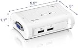TRENDnet TK-207K 2-Port USB KVM Switch Kit VGA 2048x1536 Bus Powered view 3