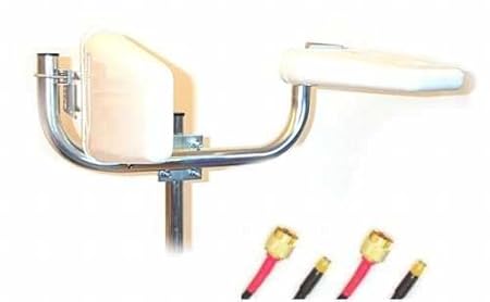 Danitech UMTS LTE (800MHz, 1800MHz, 2000MHz und 2600MHz) Hochleistungs LOG 20dBi (2x 10dBi) Antenne Set 2x 5m Kabel für Huawe