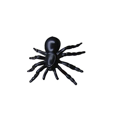 Wensltd Halloween Plastic Black Spider Joking Toys Decoration Realistic - Image 2