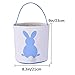 Faylapa 3Pcs Easter Egg Hunt Basket for Kids, Bunny Canvas Tote,Party's Celebrate Decoration Eggs Candy and Gifts Carry Bucket-(Green,Blue, Purple)