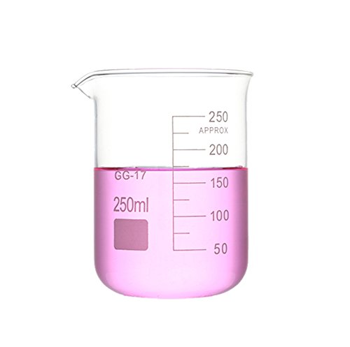 250ml Beaker 250ml Flask and 100ml Cylinder Glass Measuring Set with 3 X 20CM Dropper, 1 X 30CM Stir Bar and 1 X Cylinder Brush Pack of 8 with Gifts Avalible