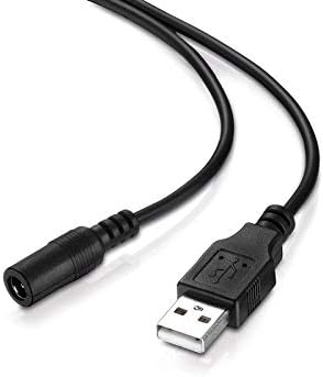 adaptare 40547 Charging Cable USB Type A Male to DC Barrel Jack Socket (5.5 x 2.5 mm, 60 cm)