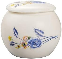 TONGZHENGTAI Tea Set Ceramic Tea Caddy Multifunction Tea Storage Tank Sealed Cans Food Cans Tea Ware Accessories Green Materials (Color : Flower)
