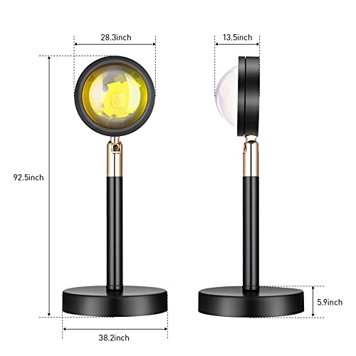 Sunset Lamp Sun Light Projector 180 Degree Rotation Led Light Romantic Visual USB Projection Lamp for Photography Bedroom Studio Decor