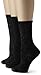 Gold Toe Women's Fashion Dress Crew Socks, 3 Pairs,Black,Shoe Size: 6-9