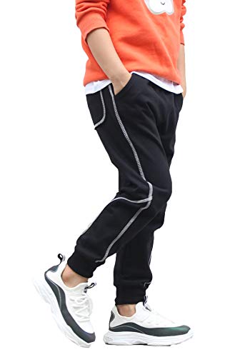 BASELE Boy's Fashion Casual Cotton Sweatpants Slim Fit Athletic Drawstring Jogger Pants - //coolthings.us
