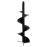 XtremepowerUS 4" Post Hole Digger Replacement Auger Bits Dig Earth Plant Hole Planting, Black