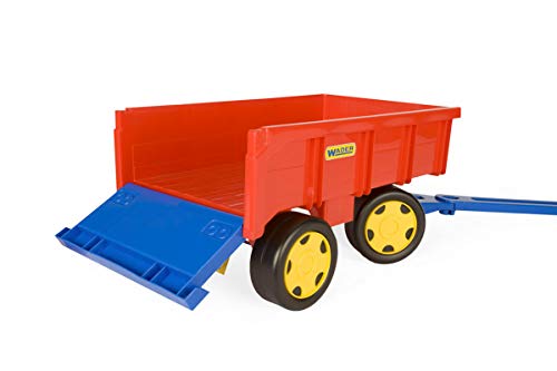 Wader 66300 - Gigant Traktor mit großer Frontschaufel und Anhänger, ca. 107 cm lang, belastbar bis 100 kg, ab 12 Monaten, ideal als Geschenk zum phantasievollen Spielen – Bild 2