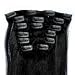 Uotp Hair ®Straight Remy Human Hair Clip in Hair Extension 12 Inches, 8pcs/set, Color #1B Off Black