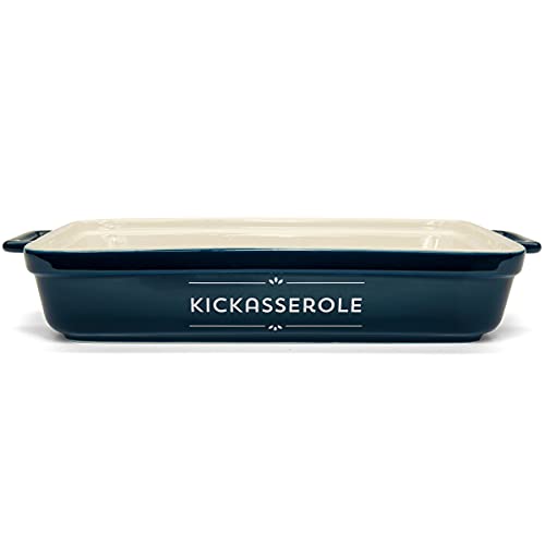 Ceramic Casserole Dish For Oven - 10.6 x 7.2 x 2.3 - Funny Gift for Bakers and People That Like To Cook or Housewarming Gift Idea