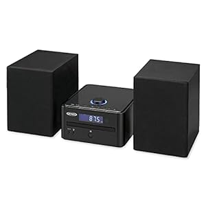 JENSEN JBS-210 JBS-210 3-Piece Stereo 4-Watt-RMS CD Music System with Bluetooth, Digital AM/FM Receiver, 2 Speakers, and…