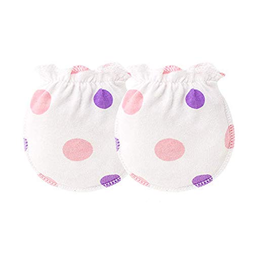 Adeimoo Baby Cotton Gloves Newborn Infant Toddler No Scratch Mittens (6 pair E)