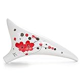 Jesse 12 Hole Alto C Ocarina, Flower Painting Flute